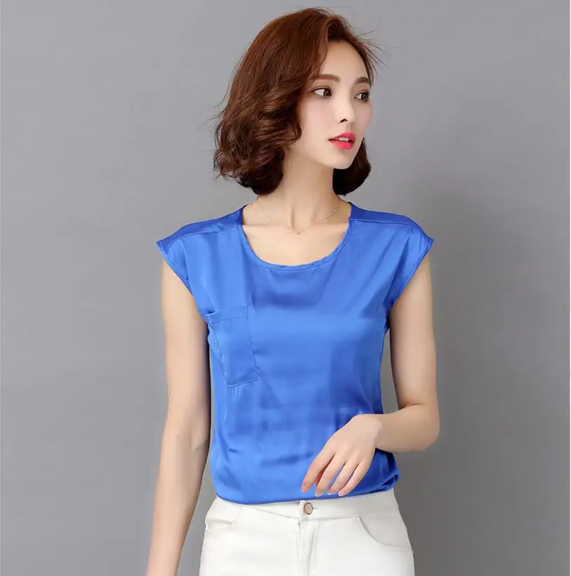 M-4xl Plus Size Slim Silk Velour Women Blouse Summer Fashion O-neck Solid Pockets Shirt Women Tops Casual Sexy Camisa Feminina M-4xl Plus Size Slim Silk Velour Women Blouse Summer Fashion O-neck Solid Pockets Shirt Women Tops Casual Sexy Camisa Feminina