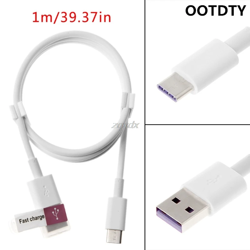OOTDTY 5A USB к Тип C Быстрая зарядка кабель для Huawei Mate 9 10 Pro P9 P10 Honor 8 9 Z07 Прямая поставка