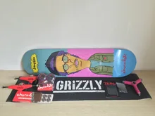 Mixed Brands Skateboard Parts 1Set Complete Skate Board Set Plus Riser Pad Hardware Set & Installing Tool