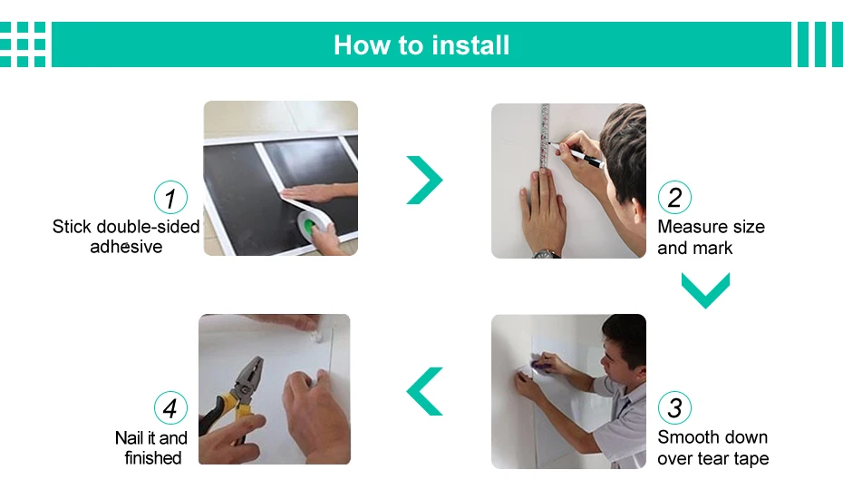 Magnetic Dry-Erase Board Whiteboard Wall Sticker can attract magnets for Wall_08