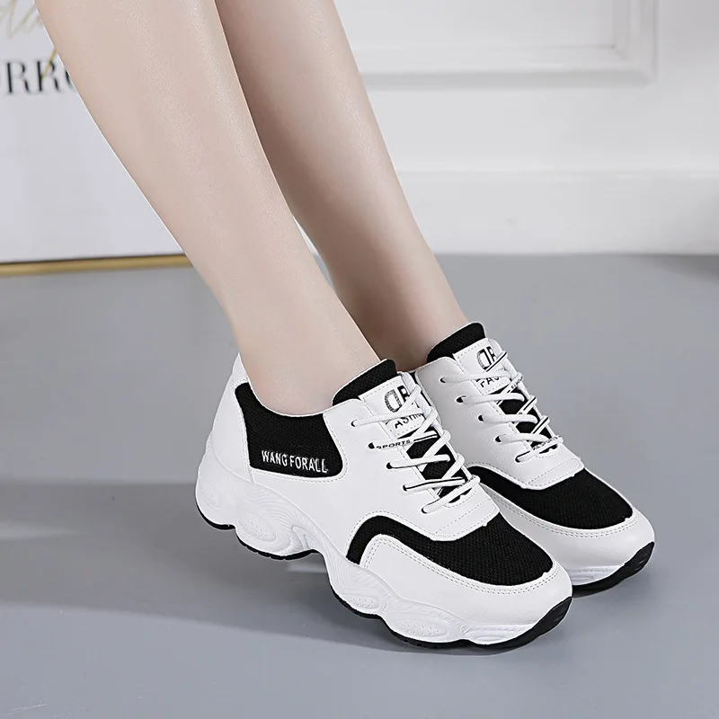 

Women Sneakers 2019 Fashion Whiter Platform Sneakers Ladies Brand Chunky Causal Shoes Woman Leisure Sports Shoes Chaussure Femme