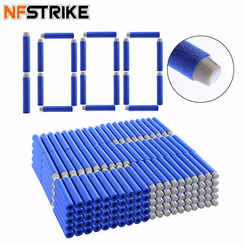 NFSTRIKE 1000 шт. 7 2*1 3 см мягкие пули из пенопласта для Nerf Элитная присоска Rampage/Покрытие