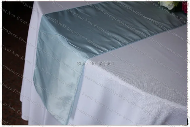 No 41 Sky Blue 35pcs Tafetta Chameleon Table Runner Tablecloth No 41 Sky Blue 35pcs Tafetta Chameleon Table Runner Tablecloth Cover For Wedding