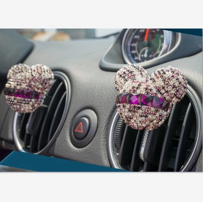 

New Car-styling Handmade Bling Mickey Car outlet perfume original auto perfumes Air Freshener Car Air Conditioning Vent Clip