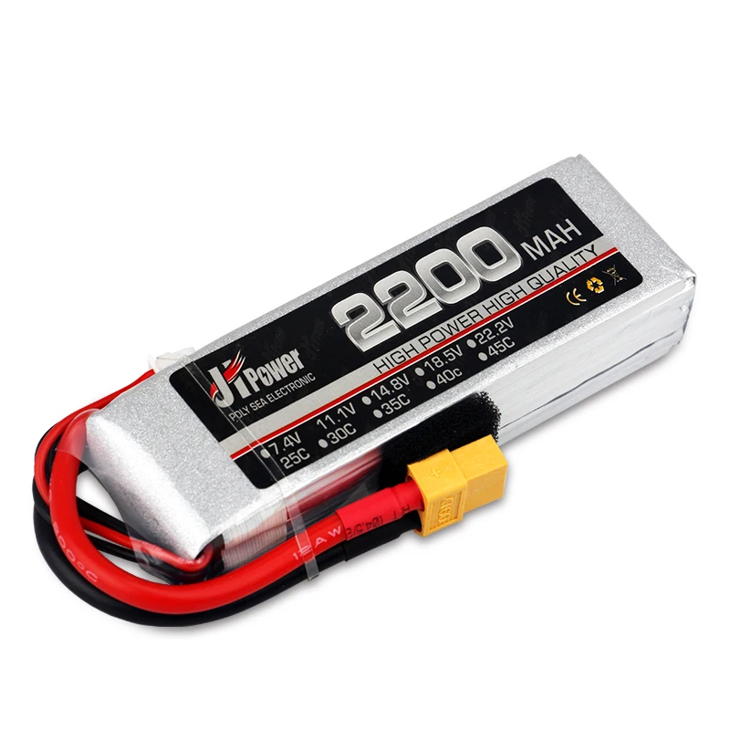 RC Lipo батарея 2 S 7 4 В 2200 мАч 75C для дрона вертолет Квадрокоптер автомобиля FPV системы