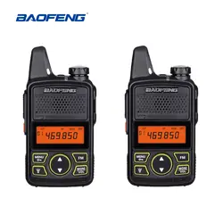 2 шт. BAOFENG BF-T1 портативная рация мини двухстороннее радио UHF 400 мГц 20CH портативный детский Walk Talk Ham FM CB ручной трансивер