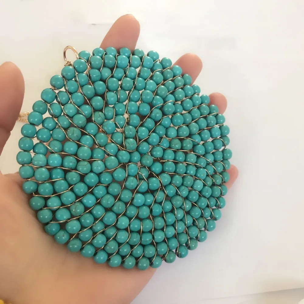 Новое ожерелье с подвеской из камня ручной работы|stone pendant necklace|necklace free shippingpendant