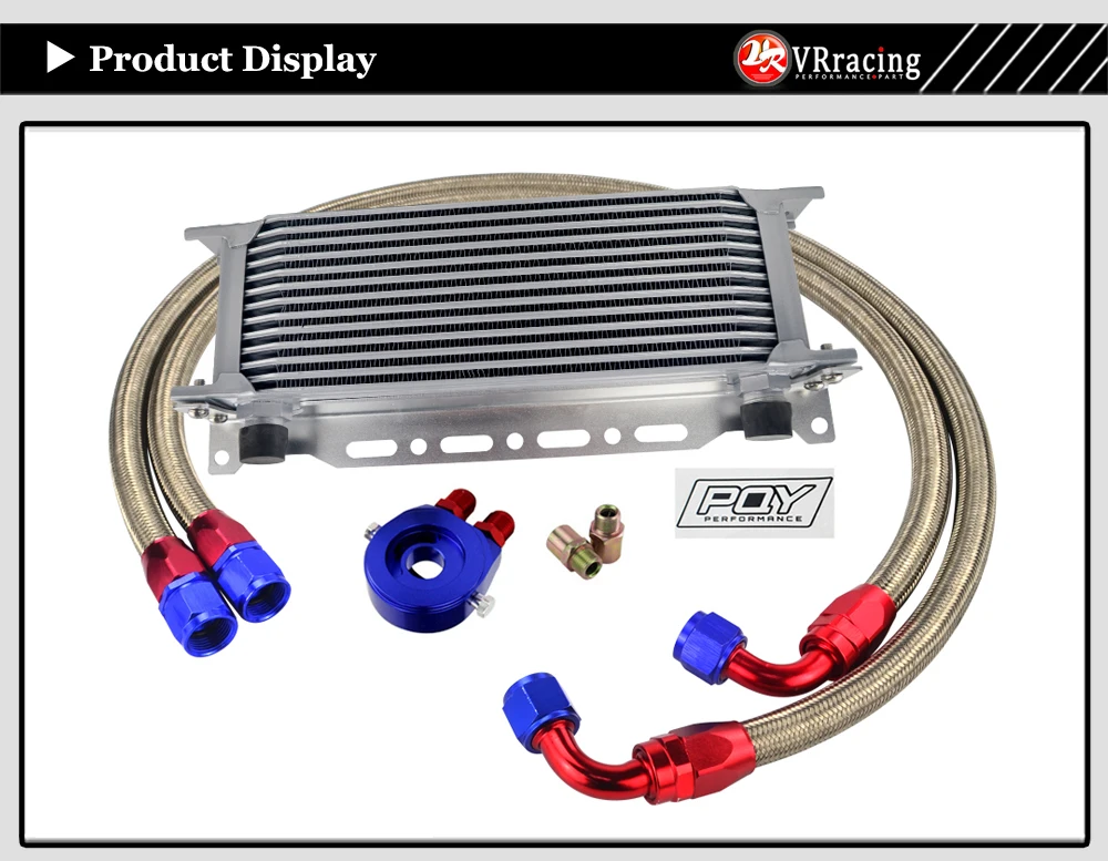 Универсальный 13 рядов масляный радиатор+ Масляный фильтр Сэндвич адаптер+ нейлон нержавеющая сталь плетеный AN10 шланг+ Масляный радиатор монтажный кронштейн