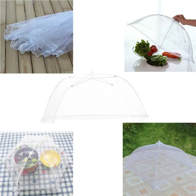 6 шт Большой всплывающий сетчатый защитный чехол для палатки зонтик многоразовые и складные Чехлы для еды на открытом воздухе для пикника сетчатые крышки для еды сетка