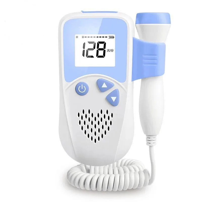 

Large LCD display Fetal Doppler portable ultrasound fetal heart monitor with 2MHZ probe