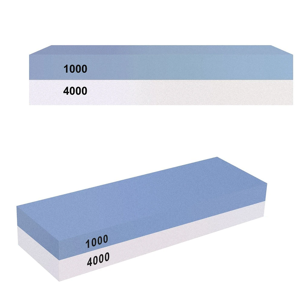 Blue BMBY-Whetstone, двухсторонний камень для заточки ножей Набор ножей набор точилок водяного Камня Наборы с нескользящим силиконовым Bas - Цвет: Blue