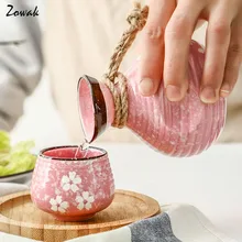 Recipiente para sake japonés de cerámica, Vasos Para el hogar, cocina, jarra para licor, vasos para bebidas Vintage, frascos de cadera, tazas creativas de flores