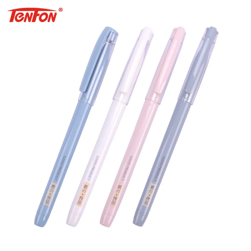 

TENFON 1PC Simple Solid Color Gel Pen Plastic Quick Drying Gel Pen School Supplies Stationery Papelaria G-3073