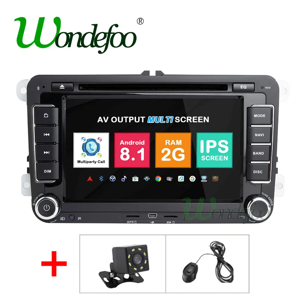

Android 8.1 2G 4Core 2 Din Car GPS for VW Volkswagen POLO PASSAT Golf Skoda Seat Leon dvd player multimedia radio receiver audio