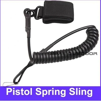 

Airsoft Elastic Spring Lanyard Tactical Gun Sling Black Tan