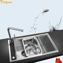 Кухонные раковины,, раковина из нержавеющей стали с одним слотом, кухонный бак+ Интеллектуальный очиститель воды