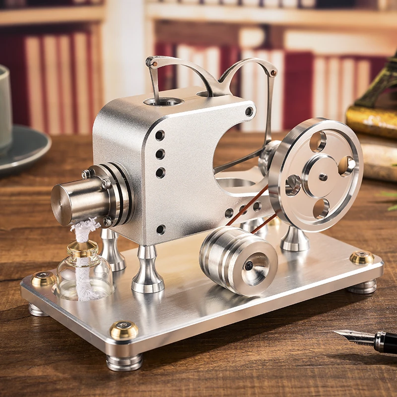 

Startable balance metal cylinder Stirling engine generator miniature mini external combustion engine model