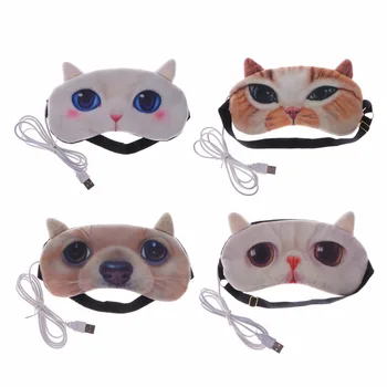 

3D Stereo Cartoon USB Heating Eye Mask Sleeping Protector Temperature Control