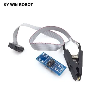 

Free Shipping SOIC8 SOP8 DIP8 Flash Chip IC Test Clips Socket Adpter BIOS/24/25/93 Programmer