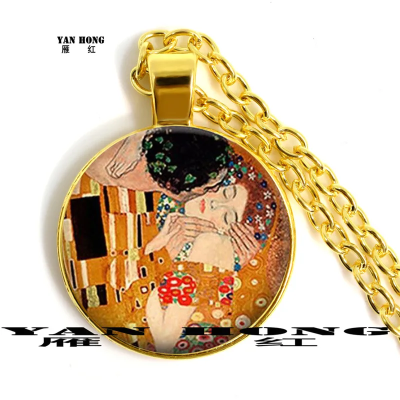 YANHONG Брендовое Колье от Gustav Klimt kisses художественное ювелирное изделие