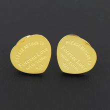 Ювелирные украшения сердце навсегда серьги "любовь" золото Для женщин очарование серьги браслет-напульсник, высочайшего качества, модные серьги для вечной любви женщина