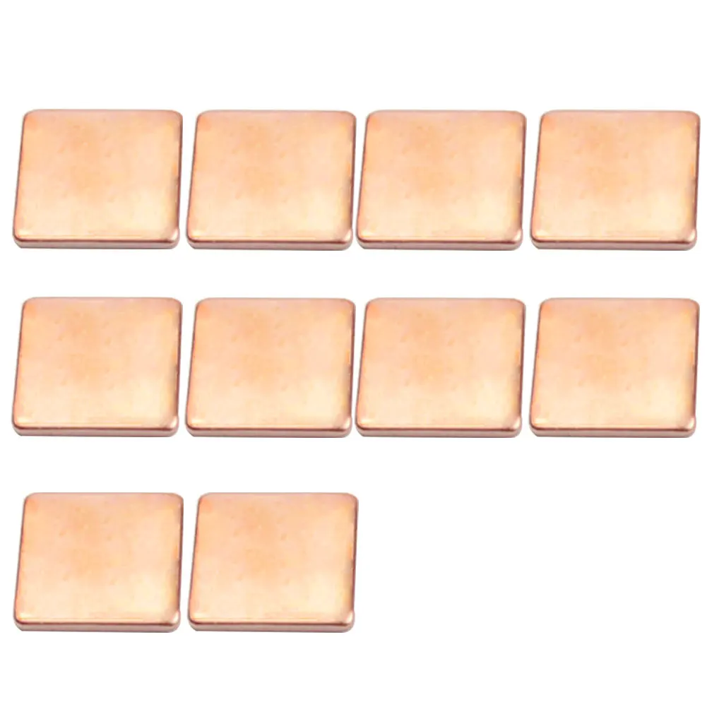 

10pcs Thermal Pad Sheet Graphics Card Cooler Smooth GPU Mini Copper Shim Computer Laptop Dissipation CPU Heat Sink
