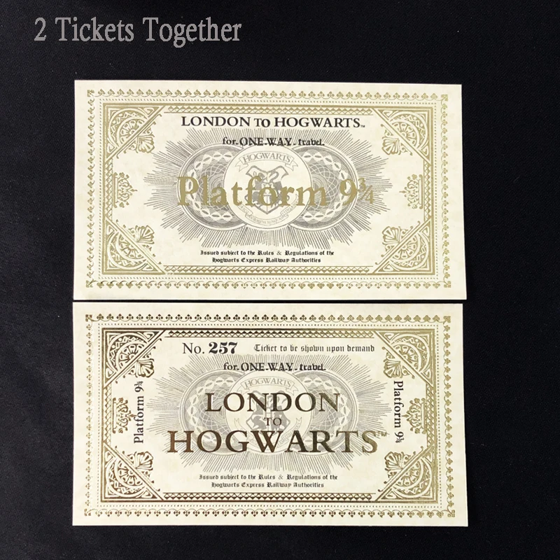 

Wizarding World of Harry Potter Hogwarts London Express Replica Train 2 Pc. Tickets Set