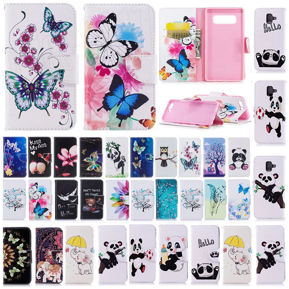 For Huawei Y5 Y6 Y7 Y9 2018 P20 Lite Honor 7C P Smart Cover Flip PU Leather + TPU Phone Wallet Case Shockproof Skin Stand Bags | Мобильные