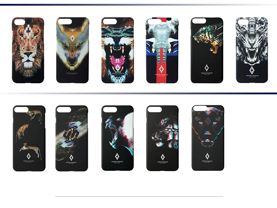 Newest for Coque iPhone 7 6 6S Plus 5SE Marcelo Case Dragon Leopard Marcelo Burlon PC Funda Cover ,for iPhone 7 Marcelo Case (6)