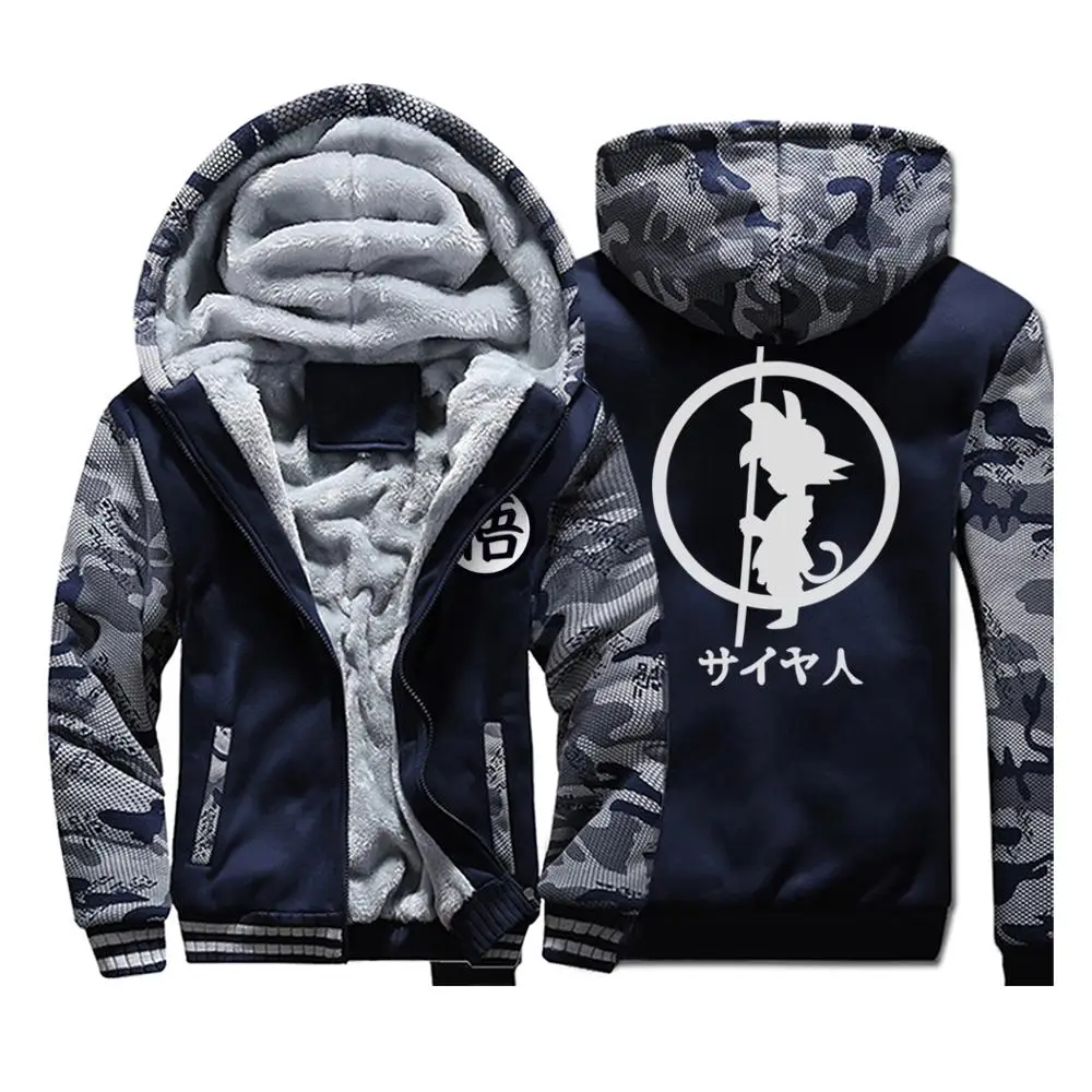 Japan Anime DRAGON BALL Z Hoodies Men 2019 Winter Warm font b Jackets b font Fleece