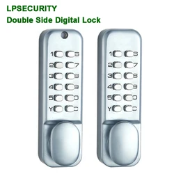 Serrure à Double clavier numérique, Code sans clé, mot de passe, étanche, en fer, pour porte de jardin, serrure extérieure à combinaison de boutons 