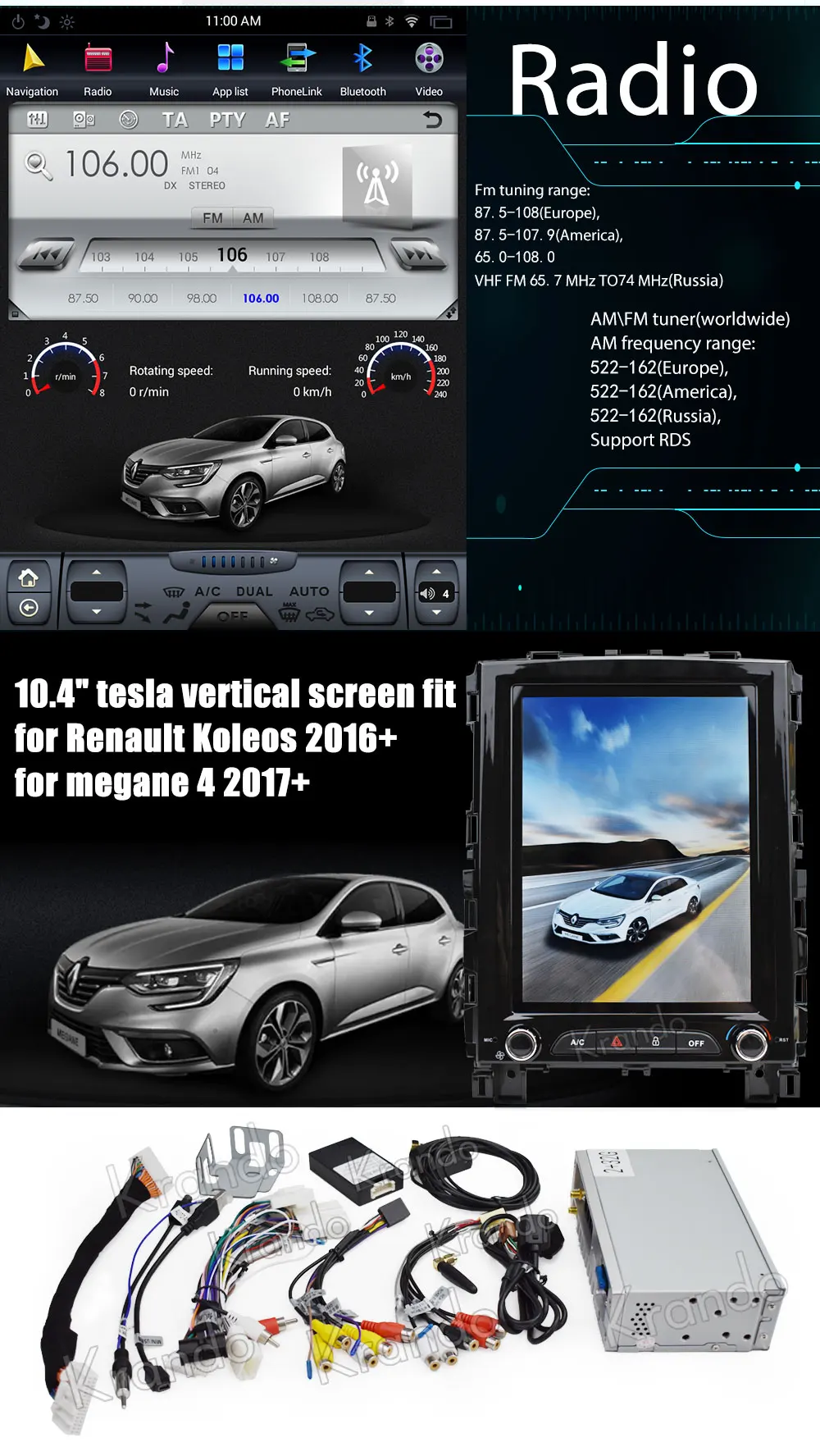 1000px Renault Koleos 2016+ megane 4 2017+ 10.4 CH (17)