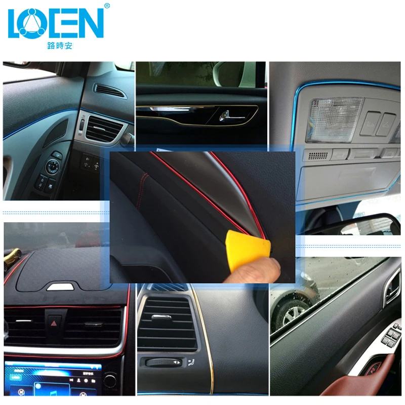 3//4M U Style Car Interior Decoration Door Air Vent Chrome Moulding Trim Strip K