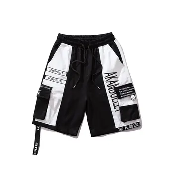 

Fashion loose Sports casual cargo male shorts Pocket Leisure streetwear trousers hip hop ulzzang overall shorts man summer S6T65