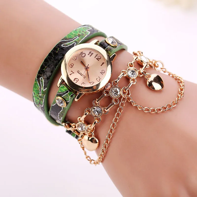Splendid Top Brand Luxury Leather Bracelet Watches Women Fashion Rose