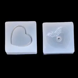Силиконовая форма, ручная работа для DIY ювелирных изделий формы в форме сердца заготовка для подвески силиконовая смола для торта