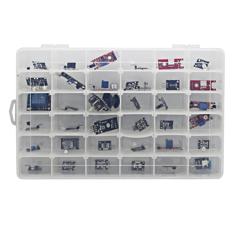 Elecrow 37 in 1 Sensor Kit for Arduino Sensor Switch Flame Temperature ...