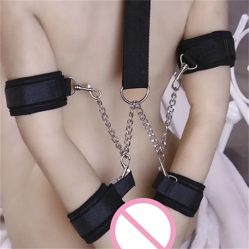 Morease Связывание Фетиш Секс игрушечные инструменты набор цепей жгут наручники манжеты на лодыжки сексуальный стимулятор секс-игрушка в