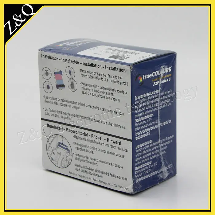 4 шт. цветная лента YMCK Zebra 800012 445 и 2 601 пленка для принтера ID карт ZXP8|card printer ribbon|zebra