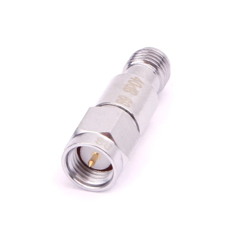 2 Вт SMA DC-6GHz коаксиальный фиксированный аттенюаторы частота 6 ГГц SMA фиксированные разъемы - Цвет: 40DB