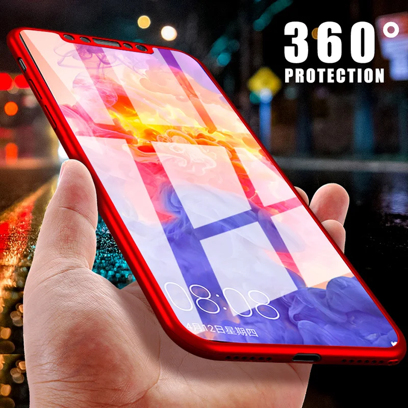 Чехол на 360 градусов для huawei Y6, Жесткий Чехол из поликарбоната для huawei Y7 Prime Y5, чехол для huawei Y9 Y7 Pro, чехол