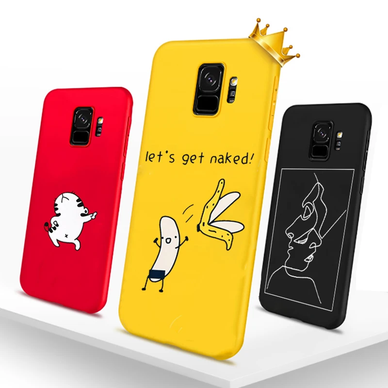 Soft Silicone Case For Samsung Galaxy S9 S9 plus Note 9 A6 2018 Case Cute Funny Cat Original  3D Relief Design Cover Funda (5)