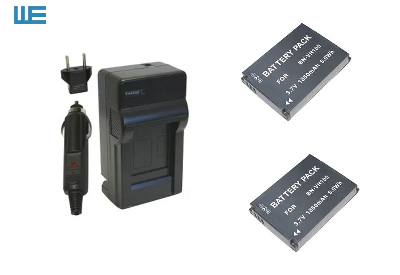 

2XBN-VH105 VH105 BNVH105 Batteries and Charger for JVC GC-XA1 and GC-XA2 ADIXXION Action Camcorders / Cameras.