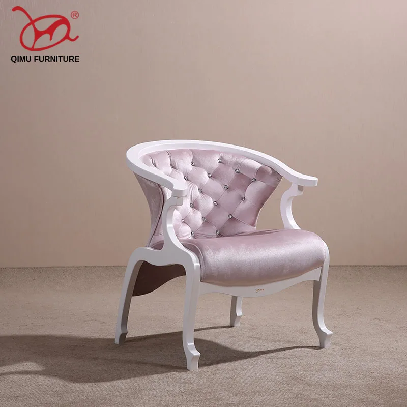 

Morden furniture solid wood armchairs soft leather Colorful flannel Single chair leisure chairs suitable for the living room