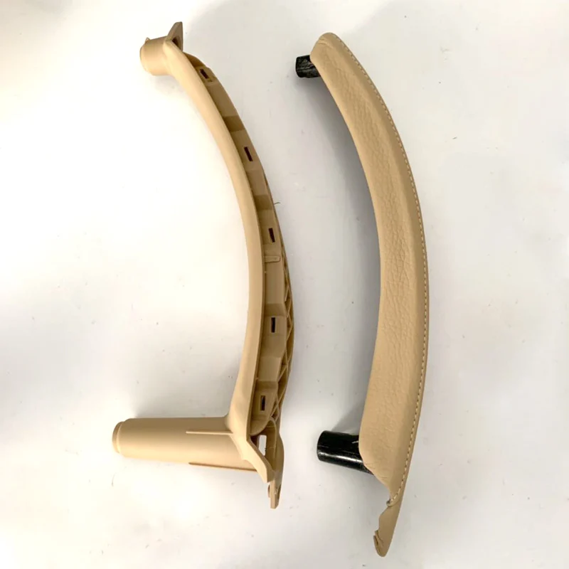 

For BMW E70 E71 X5 X6 Beige Black Car left Right Interior Door Armrest Handle Inner Panel Pull Trim Cover Leder