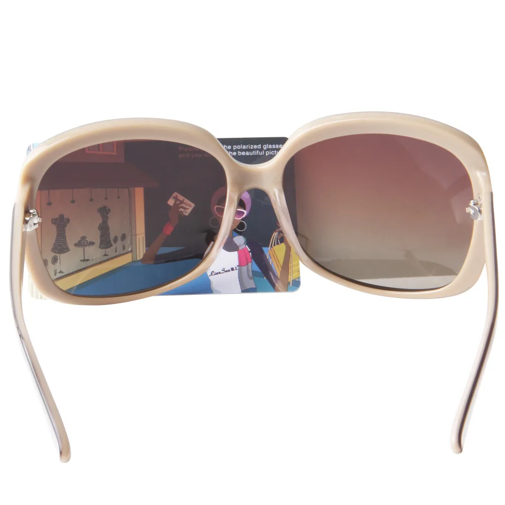 Liansan винтажные негабаритные квадратные ацетатные поляризованные солнцезащитные очки дизайнерские планки пластиковые модные LSP301H