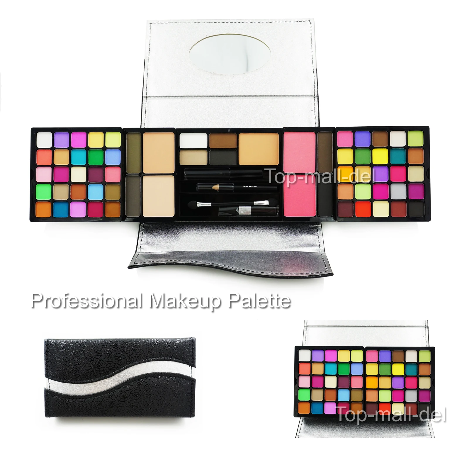 

New Professional Pro 50 Matte colors Eye shadow Foundation Blusher Mascara Eye pencil Cosmetic Makeup Set Palette Brush Mirror