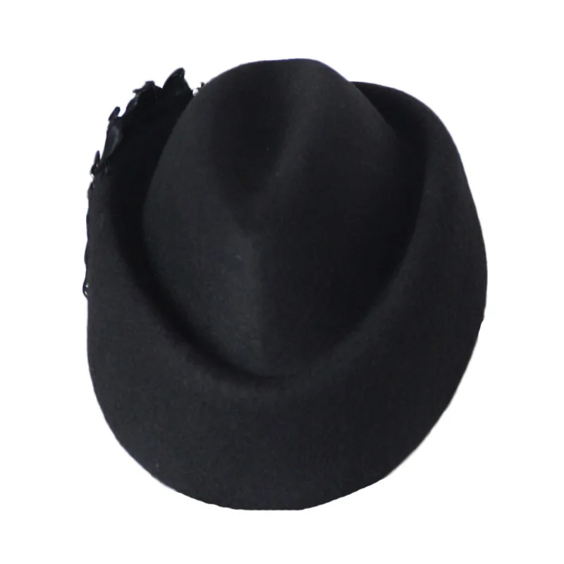 FS черная французская шерстяная шапка женская шляпа-федора зимний женский берет вуалетки для свадьбы Pillbox элегантные фетровые шапки перо береты