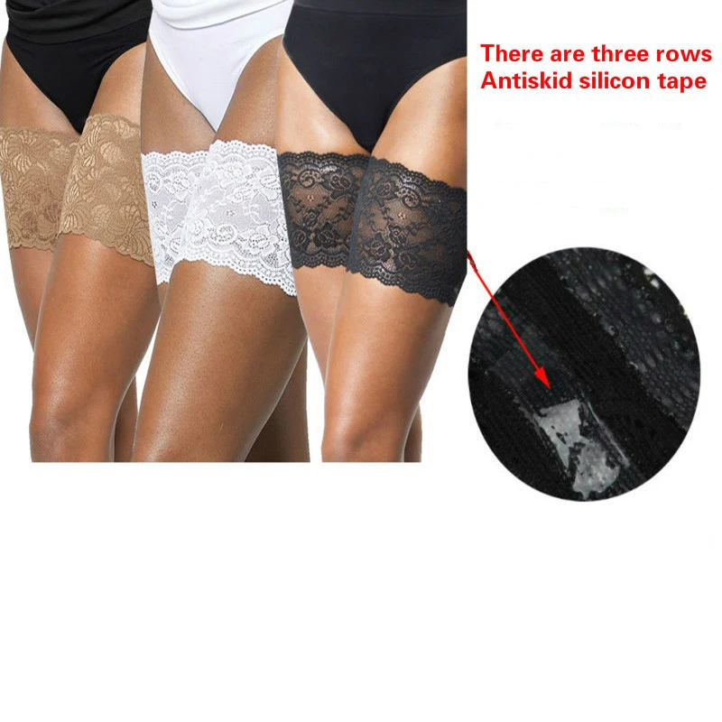 

New One pair Women Lace Thigh bands Anti friction chafing None slip Thigh Garters Summer Sexy Leg Warmers Plus Size Dropshipping