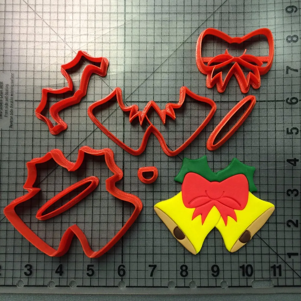 

Christmas Bells Light Monkey Stocking Wreath Cookie Cutter Custom Made 3D Printed Fondant Cupcake Top Cake Cutter Sets Moulds